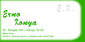 erno konya business card