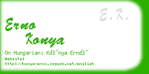 erno konya business card